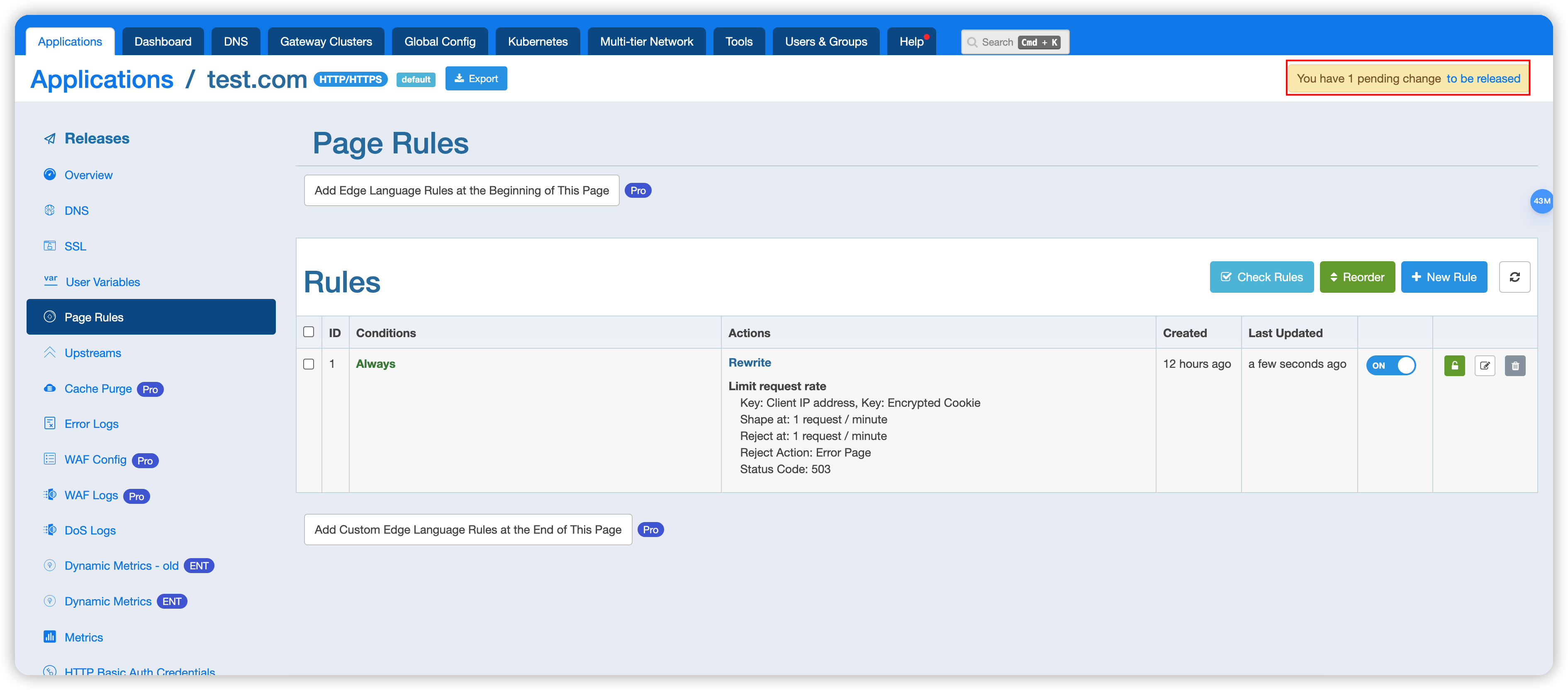 Release Configuration