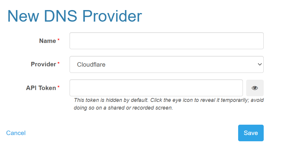 配置 Cloudflare DNS 服务商