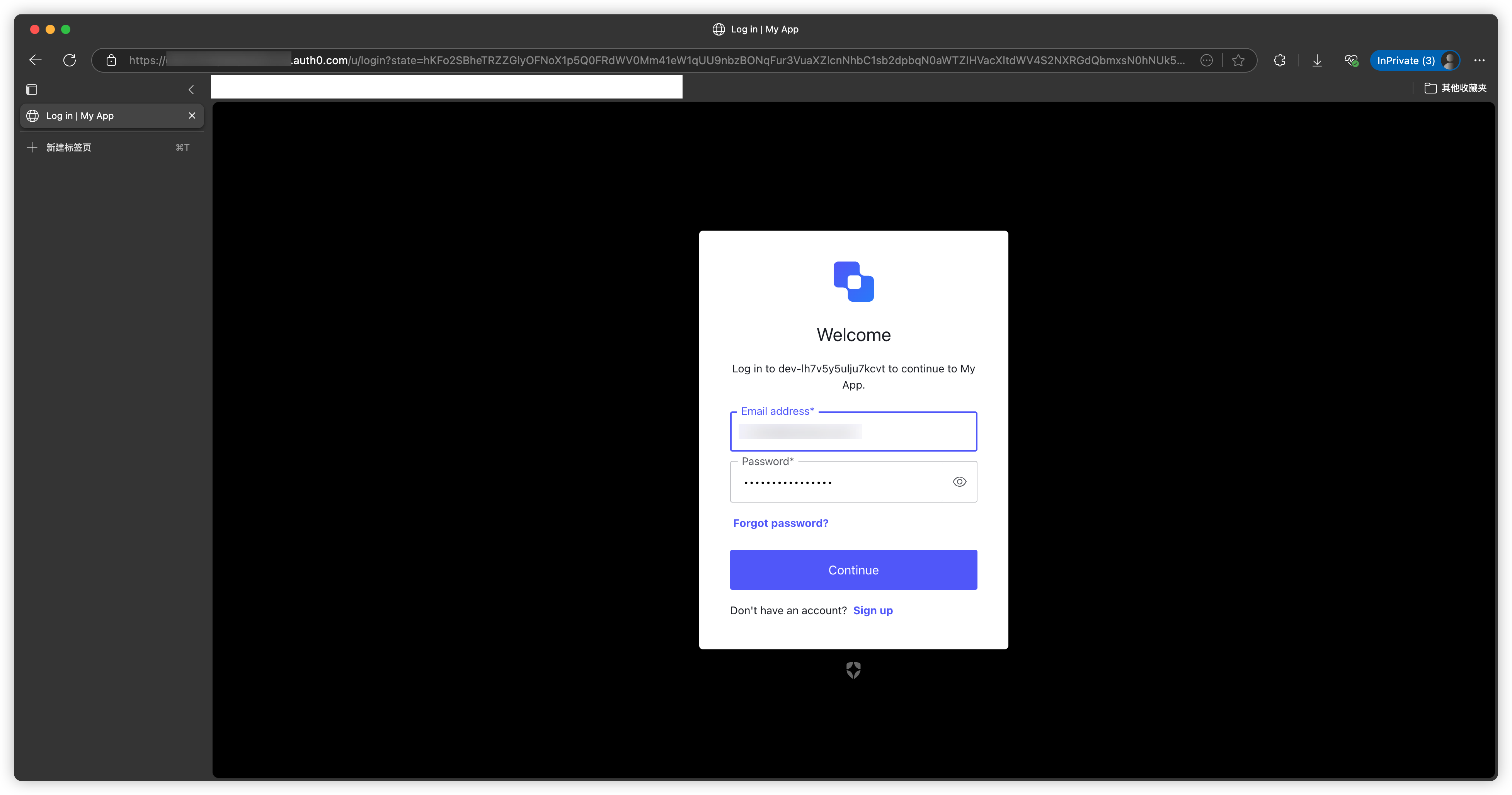 Auth0 登录界面