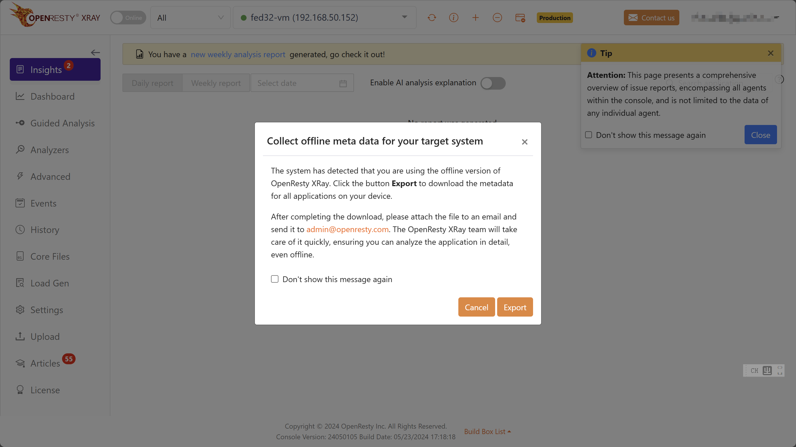export-app-meta data