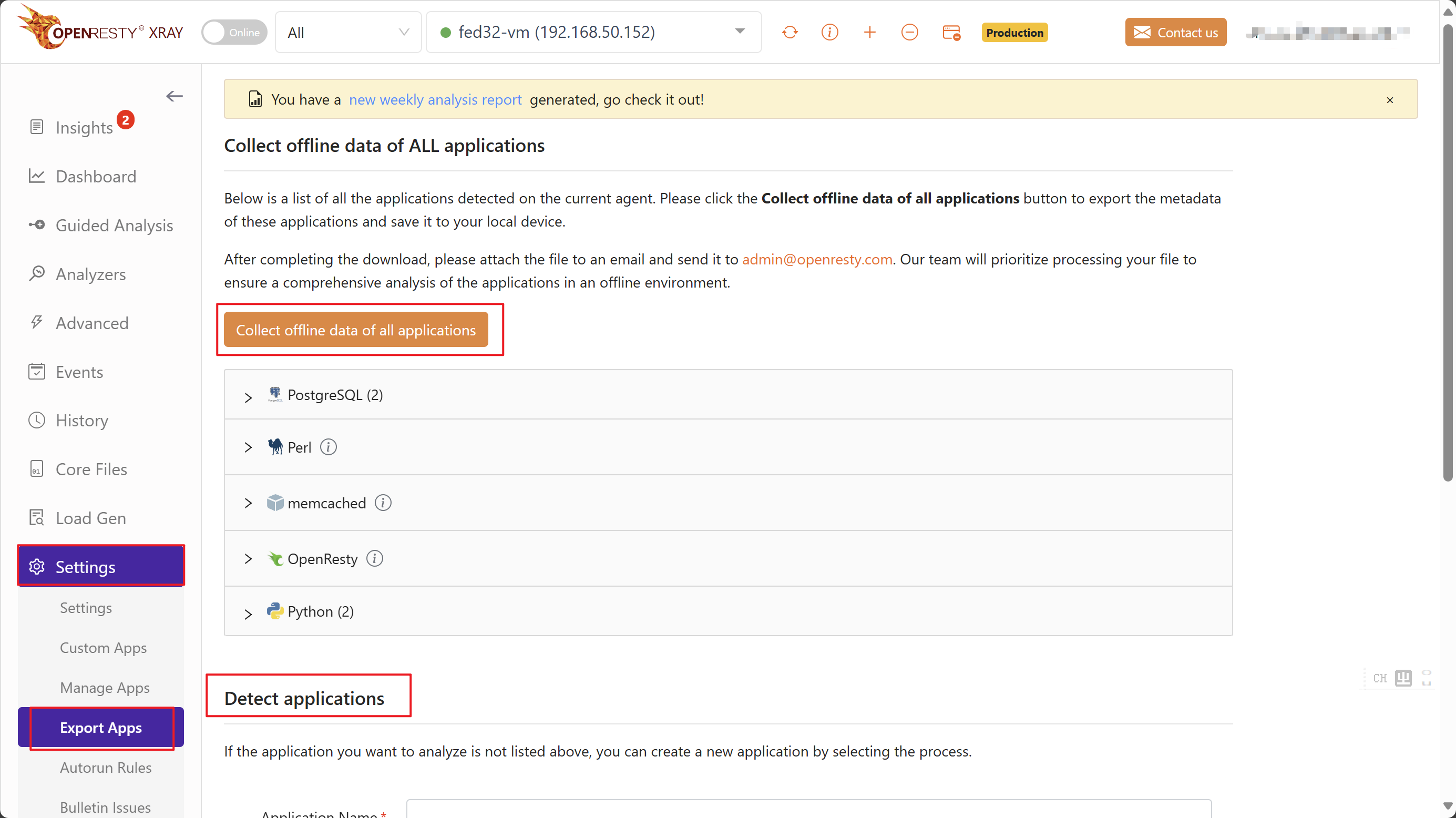 export-app-meta data